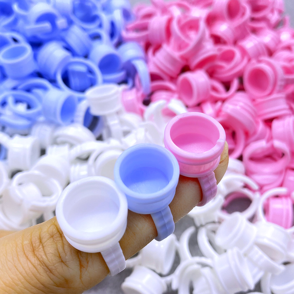 Eyelash Extension Repair - 100Pcs Glue Rings For Lashes Grafting