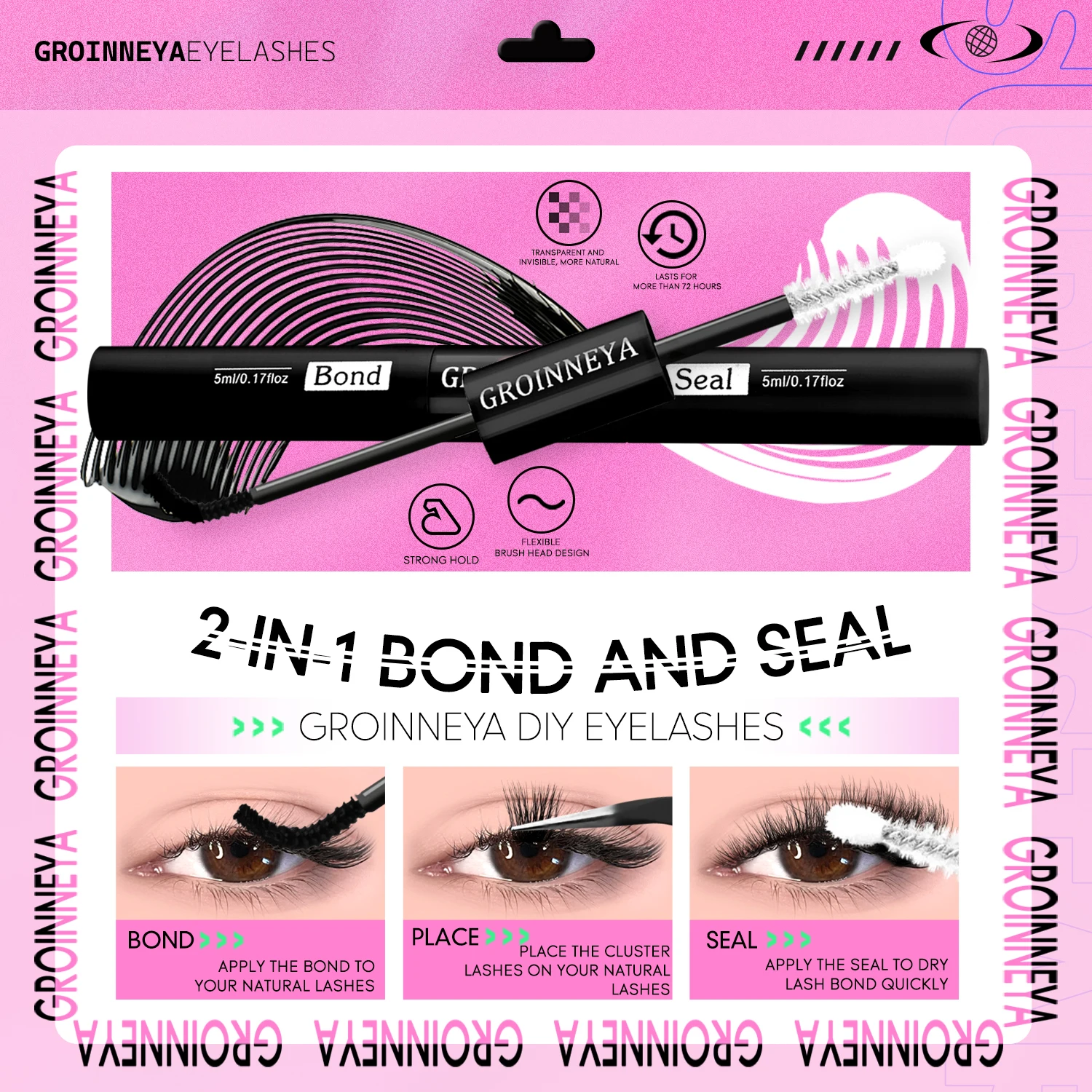 GROINNEYA Lash Clusters Kit Ca - đánh giá và giá Eyelash Extension Home Service