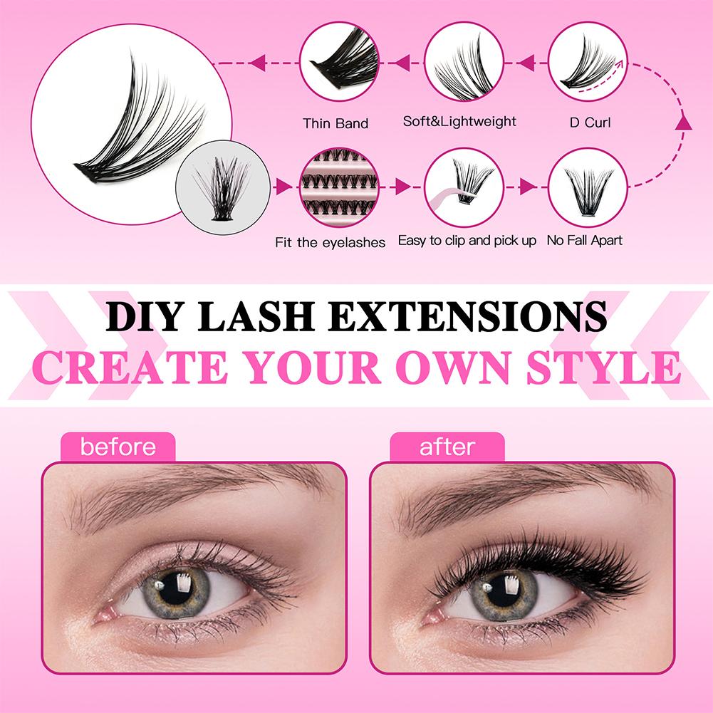 DIY False Lashes Set 30D 40D 5 - đánh giá và giá Eyelash Extension Full Set