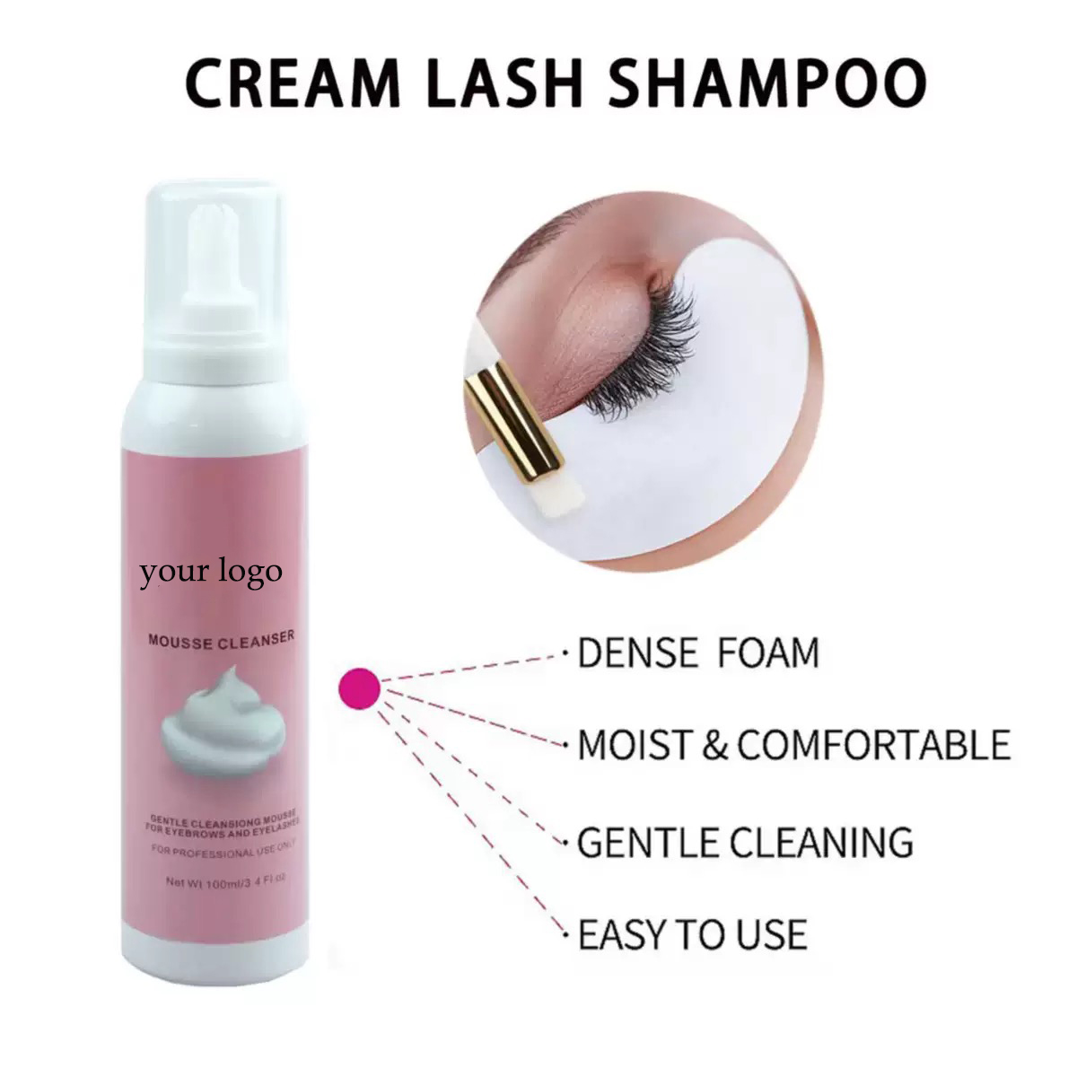 Customized  Whipped Lash Shamp - đánh giá và giá Eyelash Extension Logo