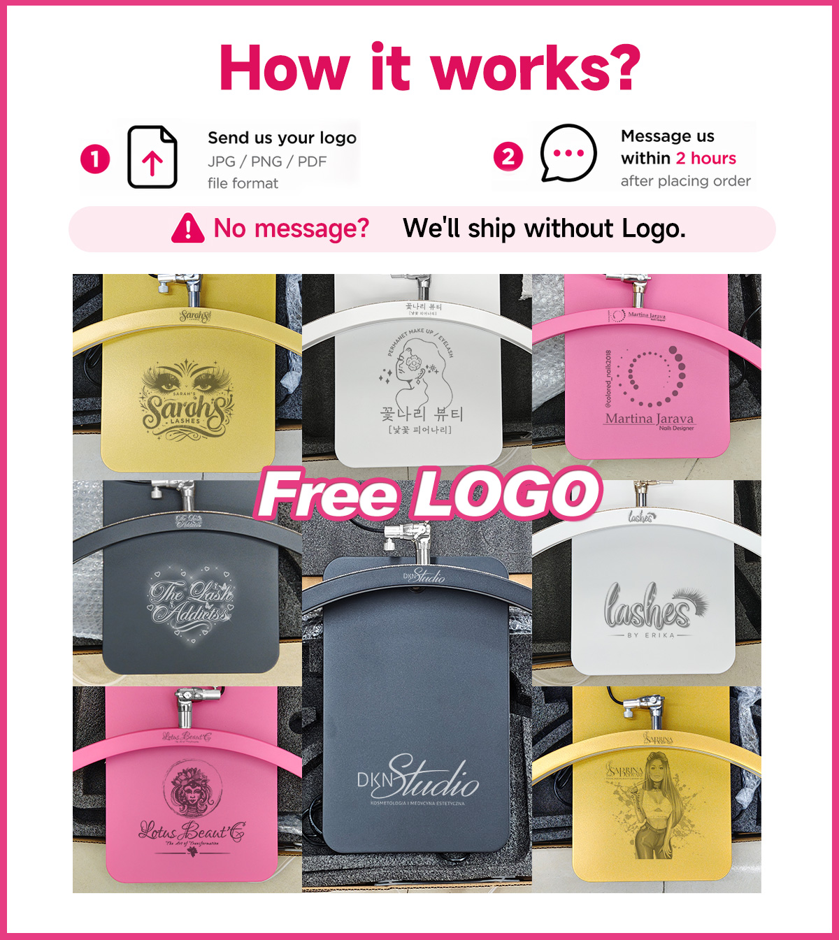 Free LOGO Hidden Cable Eyelash - đánh giá và giá Eyelash Extension Logo