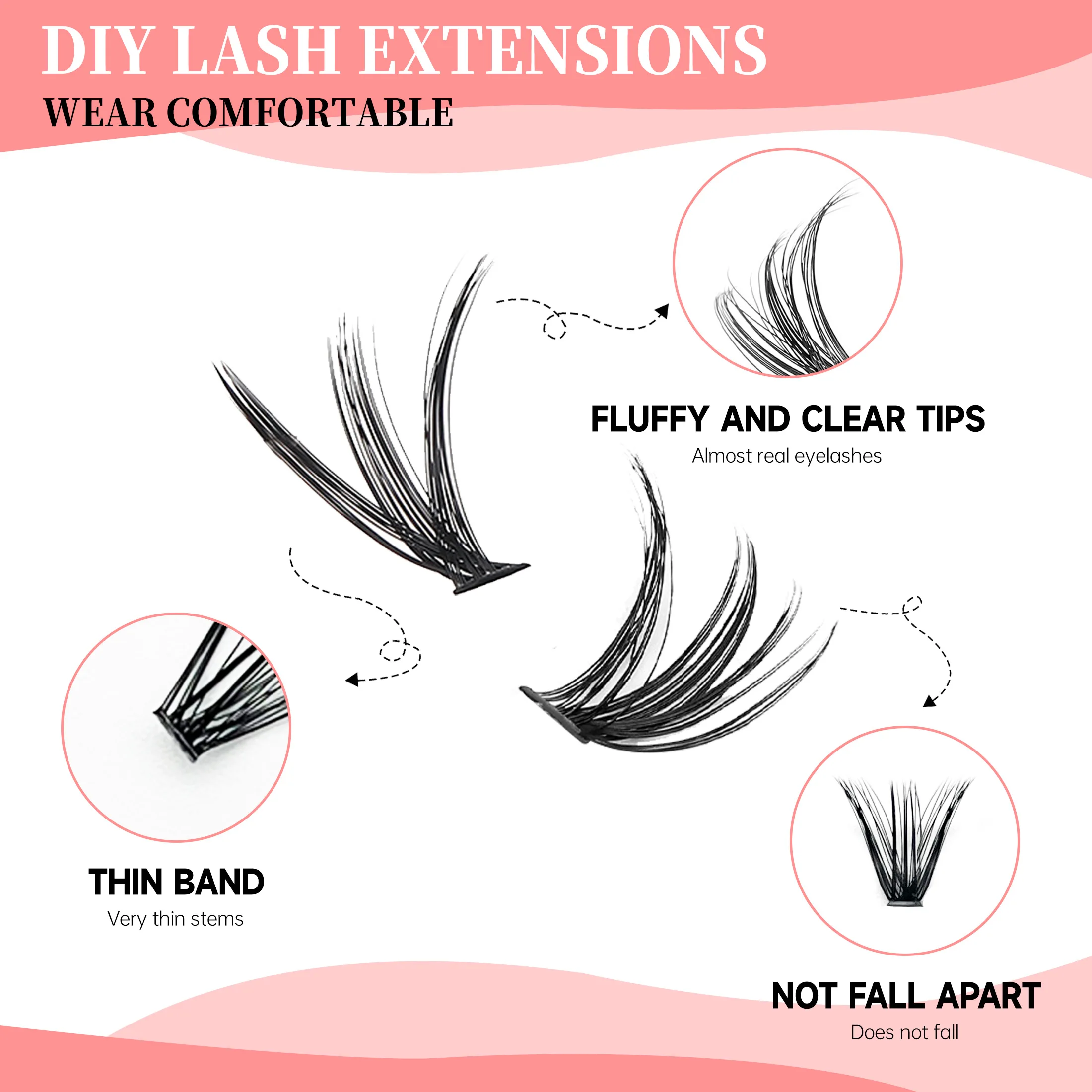 DIY Cluster Extension Lashes K - đánh giá và giá Eyelash Extension Full Set