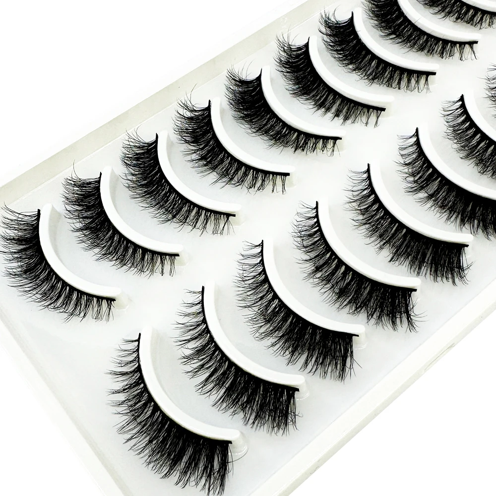 10pairs Eyelashes 3D Mink Natu - đánh giá và giá Eyelash Extension Full Set