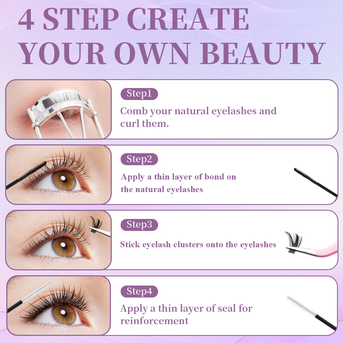 Individual False Eyelashes Mix - đánh giá và giá Eyelash Extension Equipment