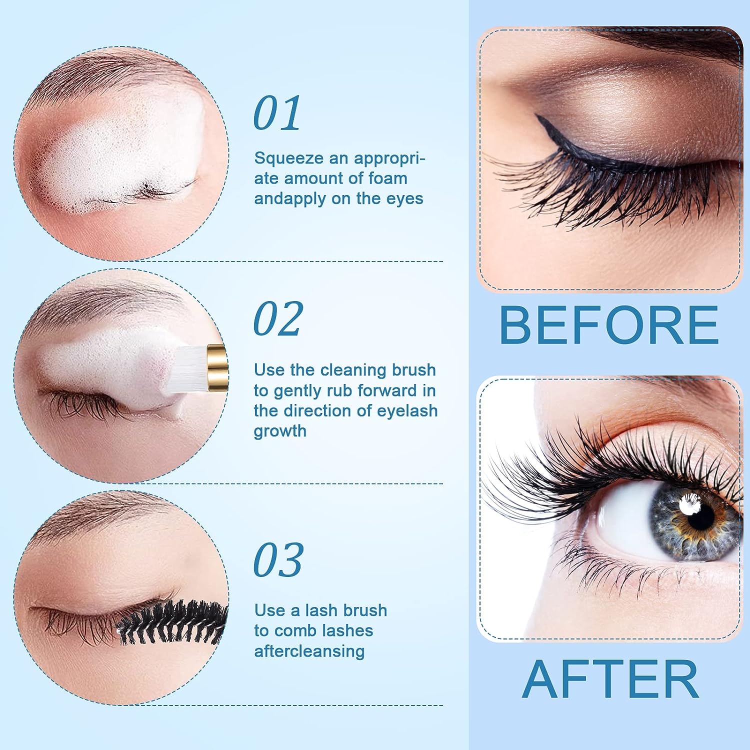 Eyelash Cleaning Set Lash Sham - đánh giá và giá Eyelash Extension Wash