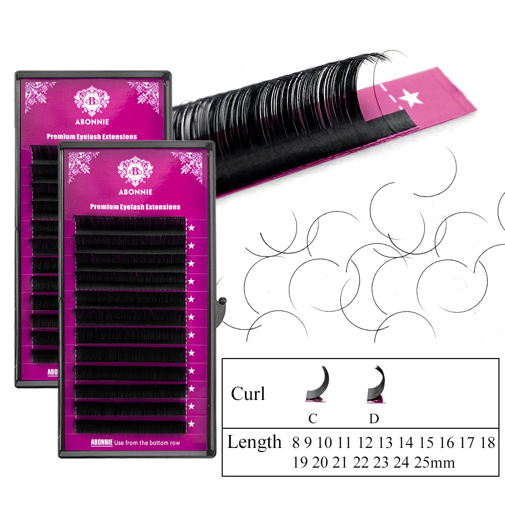 Abonnie B Curl 8-15mm Faux Ind - đánh giá và giá Eyelash Extensions Classic