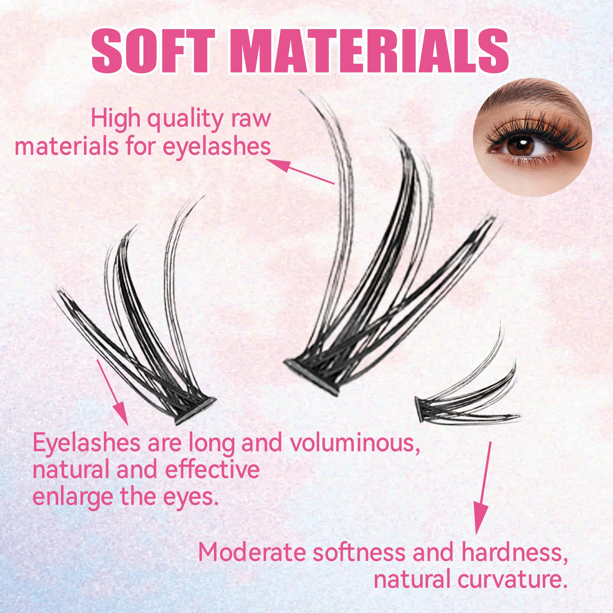 Eyelashes 200 PCS Clusters Las - đánh giá và giá Eyelash Extension Full Set