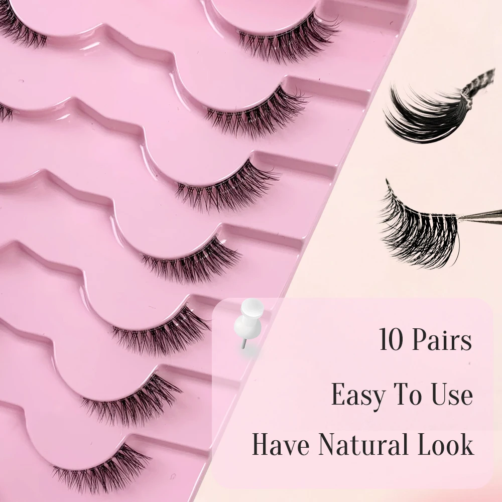 AMSDCN 10 Pairs of 3D Syntheti - đánh giá và giá Eyelash Extension Medium