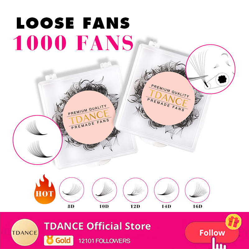 TDANCE 1000 Fans Loose Fan Las - đánh giá và giá Eyelash Extension Medium